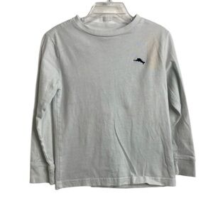 TOMMY BAHAMA Marlin Logo long sleeve T Shirt Gray Solid with Flecks 3-4 Boys EUC